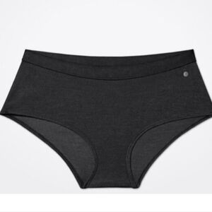 NEW Allbirds Women's Trino Shortie Underwear Raincloud Black Wool Blend 2X